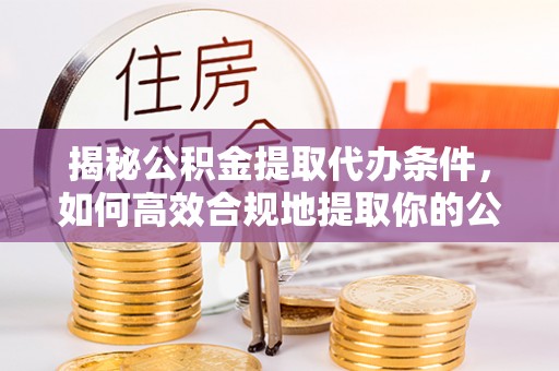 忻州揭秘公积金提取代办条件，如何高效合规地提取你的公积金