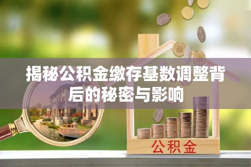 忻州揭秘公积金缴存基数调整背后的秘密与影响