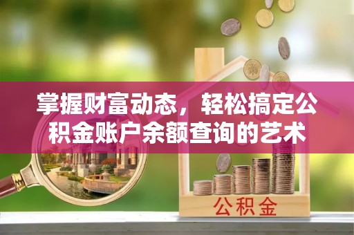 忻州掌握财富动态，轻松搞定公积金账户余额查询的艺术